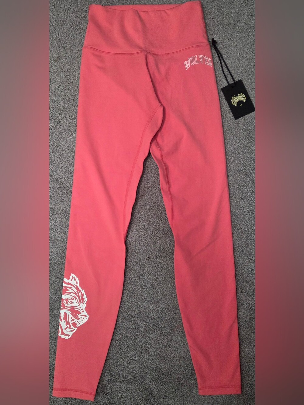 Darc Sport Coral Pink Leggings with White Graphic